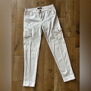 White House Black Market Cream High-Rise Slim Jean